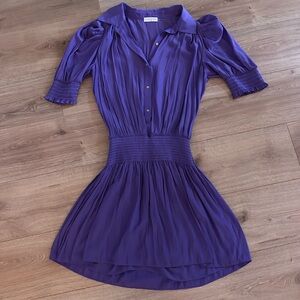 Ramy Brook Purple Ruched Tracy Mini Dress